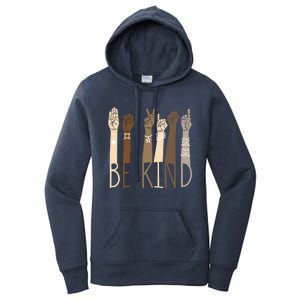 Be Kind Sign Language Hand Talking Teachers Interpreter Asl Gift Women's Pullover Hoodie