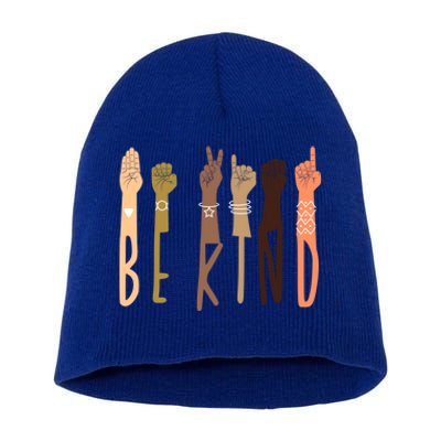 Be Kind Sign Language Asl Teachers Interpreter Funny Funny Gift Cool Gift Short Acrylic Beanie