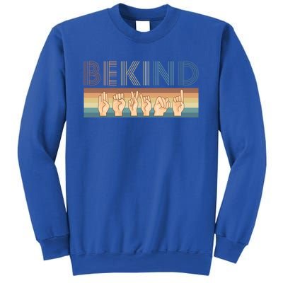 Be Kind Sign Language Deaf Cute Gift Sweatshirt