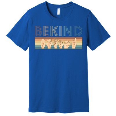 Be Kind Sign Language Deaf Cute Gift Premium T-Shirt