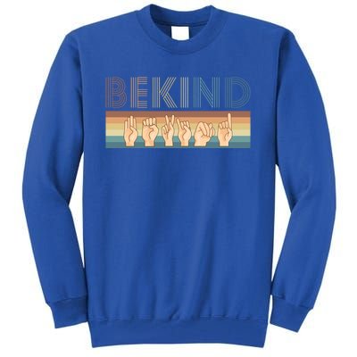 Be Kind Sign Language Deaf Cute Gift Tall Sweatshirt