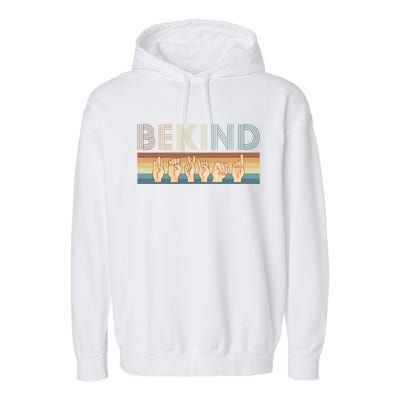 Be Kind Sign Language Deaf Cute Gift Garment-Dyed Fleece Hoodie