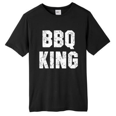 Bbq King Smoker Meat Dad Joke Grilling Funny Grill Gift Cool Gift Tall Fusion ChromaSoft Performance T-Shirt