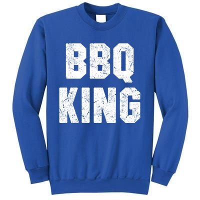 Bbq King Smoker Meat Dad Joke Grilling Funny Grill Gift Cool Gift Sweatshirt