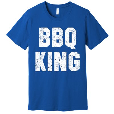 Bbq King Smoker Meat Dad Joke Grilling Funny Grill Gift Cool Gift Premium T-Shirt