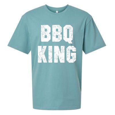 Bbq King Smoker Meat Dad Joke Grilling Funny Grill Gift Cool Gift Sueded Cloud Jersey T-Shirt