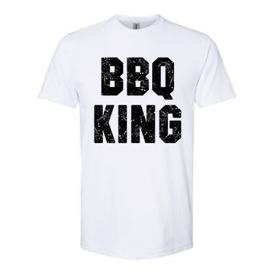 Bbq King Smoker Meat Dad Joke Grilling Funny Grill Gift Cool Gift Softstyle CVC T-Shirt