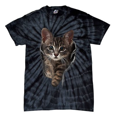 Brown Kitten Staring Cute TShirt Cats Gift Tie-Dye T-Shirt
