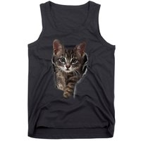 Brown Kitten Staring Cute TShirt Cats Gift Tank Top