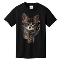 Brown Kitten Staring Cute TShirt Cats Gift Kids T-Shirt