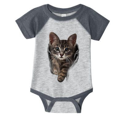 Brown Kitten Staring Cute TShirt Cats Gift Infant Baby Jersey Bodysuit