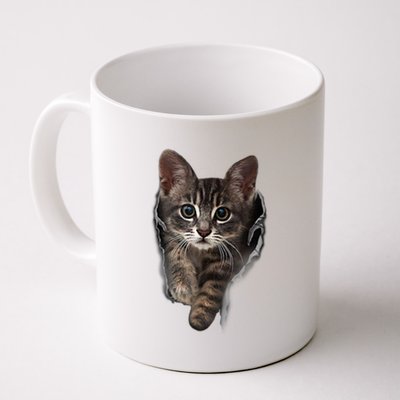 Brown Kitten Staring Cute TShirt Cats Gift Coffee Mug