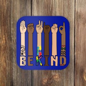 Be Kind Sign Language Hand Talking Teachers Interpreter Asl Cool Gift Coaster