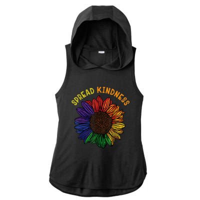 Be Kind Spread Kindness Ladies PosiCharge Tri-Blend Wicking Draft Hoodie Tank