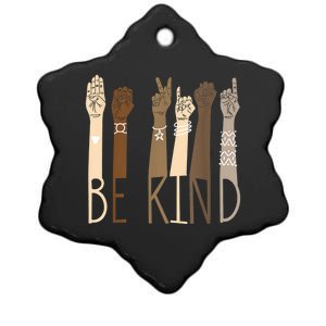 Be Kind Sign Language Hand Talking Teachers Interpreter Asl Great Gift Ceramic Star Ornament