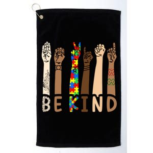 Be Kind Sign Language Hand Talking Teachers Interpreter Asl Gift Platinum Collection Golf Towel