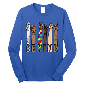 Be Kind Sign Language Hand Talking Teachers Interpreter Asl Gift Long Sleeve Shirt