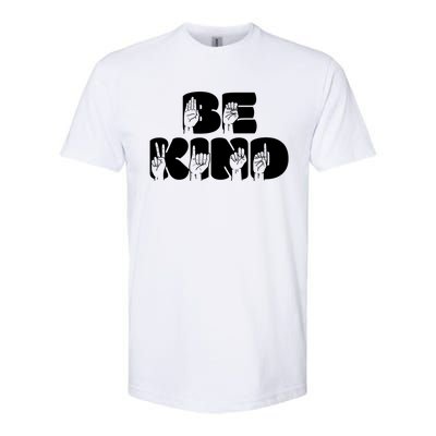 Be Kind Sign Language Hand Talking Teachers Interpreter Gift Great Gift Softstyle CVC T-Shirt