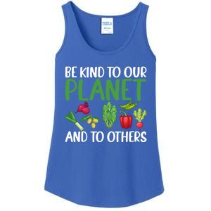 Be Kind To Our Planet Gag Saying Tee For Unisex Vegans Meaningful Gift Ladies Essential Tank