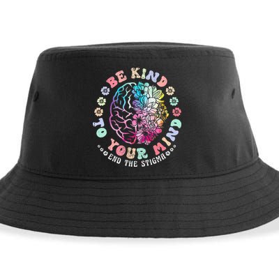 Be Kind To Your Mind End The Stigma Mental Health Awareness Sustainable Bucket Hat
