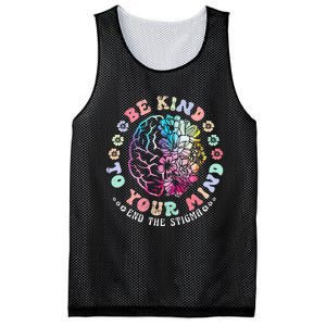 Be Kind To Your Mind End The Stigma Mental Health Awareness Mesh Reversible Basketball Jersey Tank