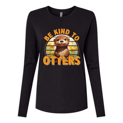 Be Kind To Otters Gift For OtterS Day Otter Lover Womens Cotton Relaxed Long Sleeve T-Shirt