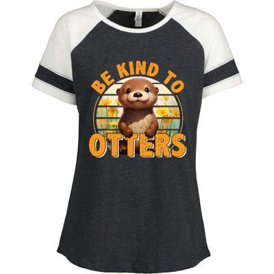 Be Kind To Otters Gift For OtterS Day Otter Lover Enza Ladies Jersey Colorblock Tee