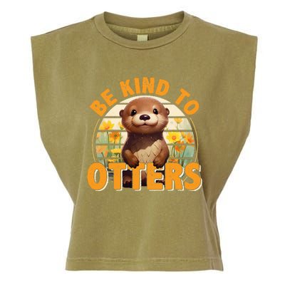 Be Kind To Otters Gift For OtterS Day Otter Lover Garment-Dyed Women's Muscle Tee