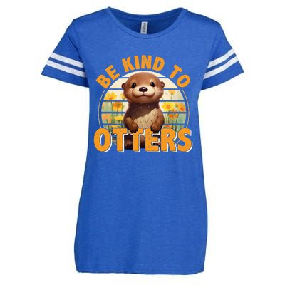 Be Kind To Otters Gift For OtterS Day Otter Lover Enza Ladies Jersey Football T-Shirt