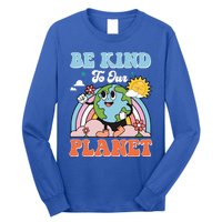 Be Kinds To Our Planet Cute Earth Day Rainbow Sun Cute Gift Long Sleeve Shirt