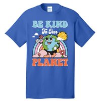 Be Kinds To Our Planet Cute Earth Day Rainbow Sun Cute Gift Tall T-Shirt