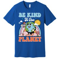 Be Kinds To Our Planet Cute Earth Day Rainbow Sun Cute Gift Premium T-Shirt