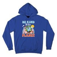 Be Kinds To Our Planet Cute Earth Day Rainbow Sun Cute Gift Tall Hoodie