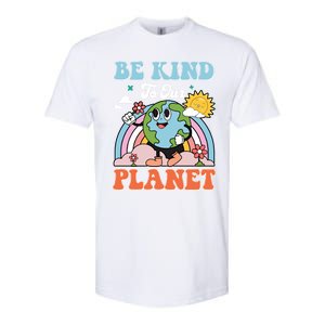 Be Kinds To Our Planet Cute Earth Day Rainbow Sun Cute Gift Softstyle CVC T-Shirt