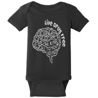 Be Kind to Your Mind Red Ribbon Week Awareness Baby Bodysuit