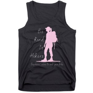 Be Kind To Hikers They Know Where To Hide Funny Sarcasm Premium Tank Top