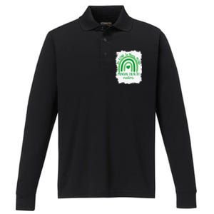 Be Kind To Your Mind,Mental Health Matters, Autism Awareness Performance Long Sleeve Polo