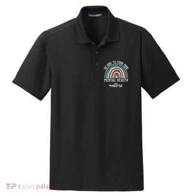 Be Kind To Your Mind Mental Health Matters Rainbow Dry Zone Grid Polo