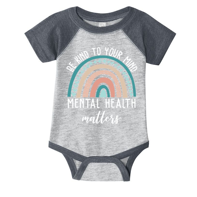 Be Kind To Your Mind Mental Health Matters Rainbow Infant Baby Jersey Bodysuit