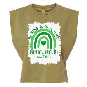 Be Kind To Your Mind,Mental Health Matters, Autism Awareness Garment-Dyed Women's Muscle Tee