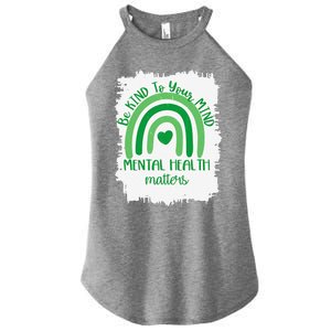 Be Kind To Your Mind,Mental Health Matters, Autism Awareness Women's Perfect Tri Rocker Tank