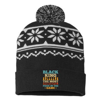 Black King The Most Powerful Piece in The Game USA-Made Snowflake Beanie