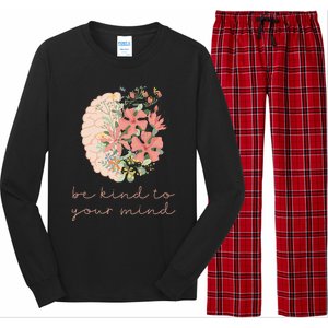 Be Kind To Your Mind Mental Health Matters Awareness Anxiety Long Sleeve Pajama Set