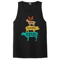 Be Kind To Every Kind Retro Vintage Funny Vegetarian Vegan PosiCharge Competitor Tank