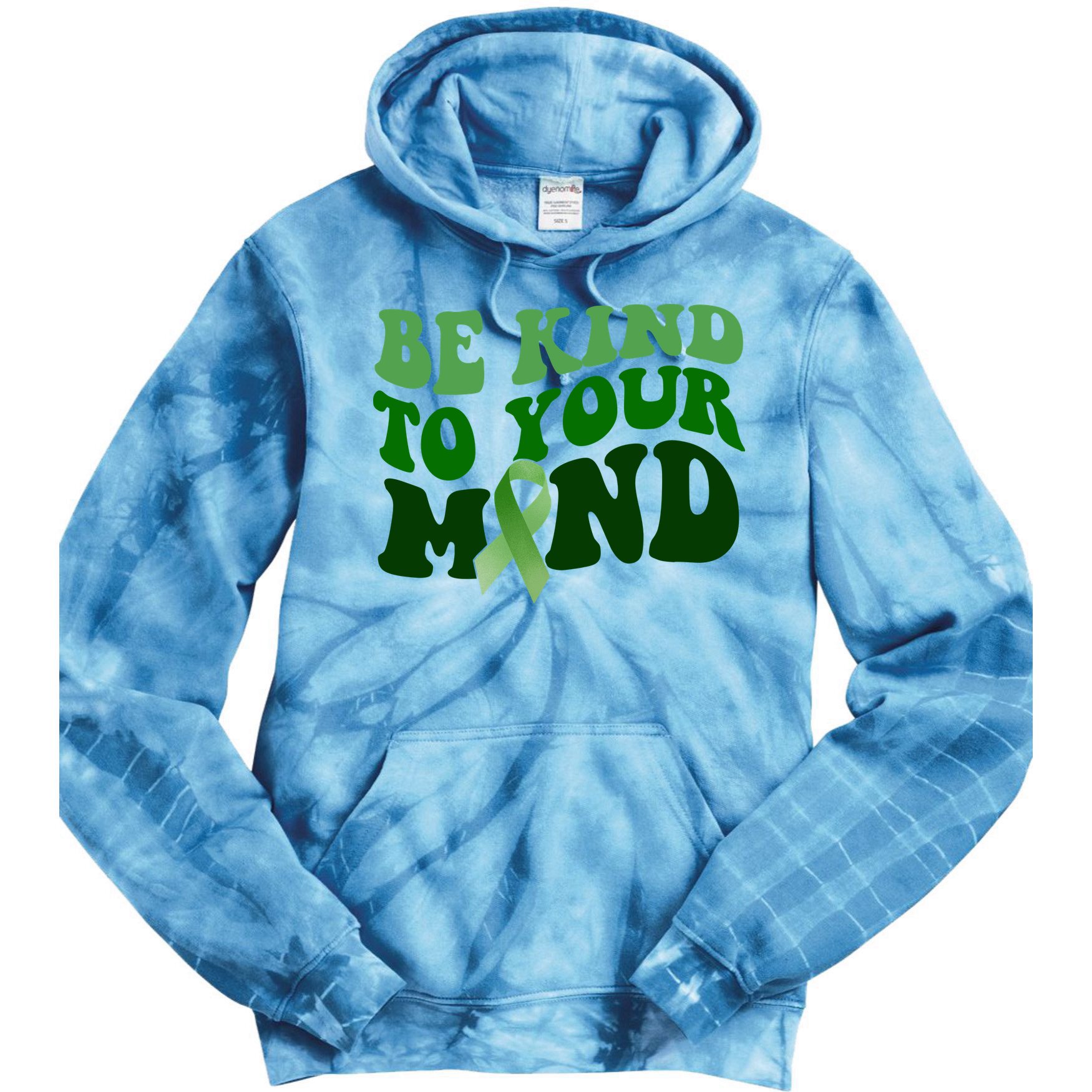 Be Kind To Your Mind Mental Health Awareness Ribbon Tie Dye Hoodie