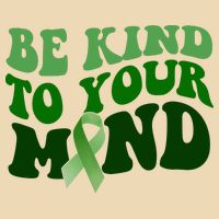 Be Kind To Your Mind Mental Health Awareness Ribbon Drawstring Bag