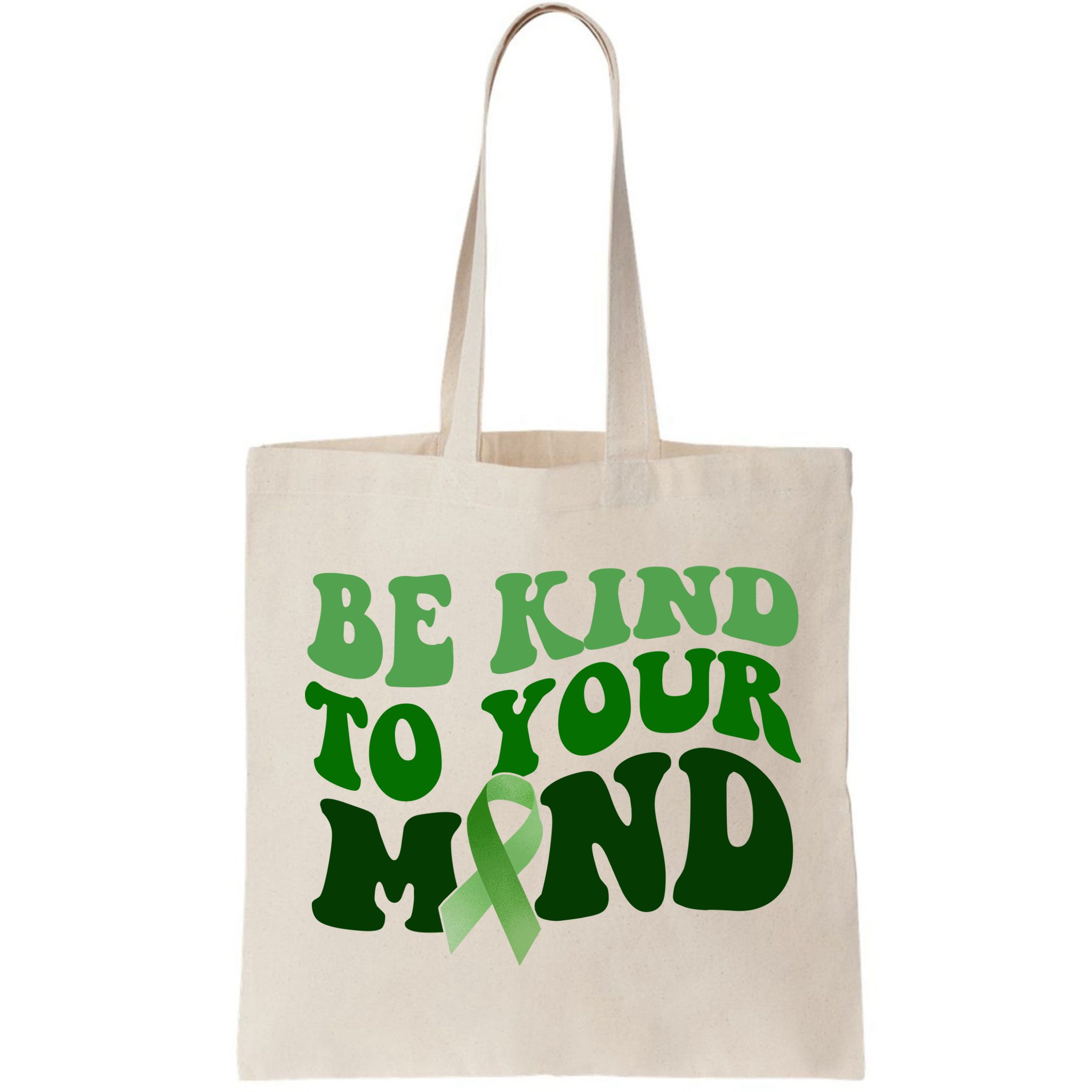 Be Kind To Your Mind Mental Health Awareness Ribbon Bag