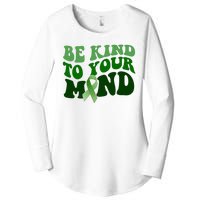 Be Kind To Your Mind Mental Health Awareness Ribbon Women's Perfect Tri Tunic Long Sleeve Shirt