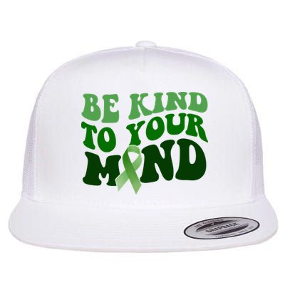 Be Kind To Your Mind Mental Health Awareness Ribbon Flatbill Hat
