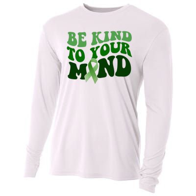 Be Kind To Your Mind Mental Health Awareness Ribbon Cooling Performance Long Sleeve Crew